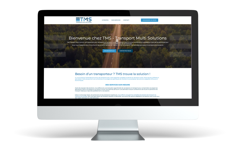 Réalisation du site web de l'entreprise TMS à Laon