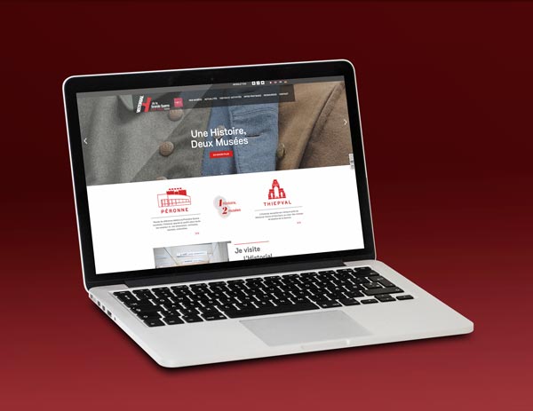Création de site web de musée pour l'Historial dans la Somme