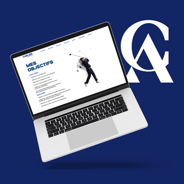 Créer un site web et un logo pour un sportif : Arthur Carlier
