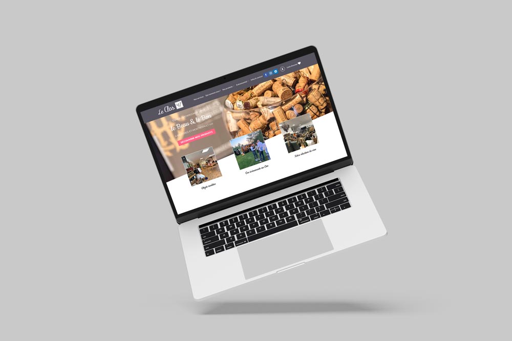 Site web avec un catalogue de produits, le Clos 47